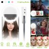 Selfie Ring Light 36 LEDs Ring Fill Light Clip for iPhone Xs Max/XR Galaxy S10 Plus Tablet