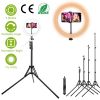 10in LED Selfie Ring Light Dimmable 120 LEDs Makeup Ring Lights w/ Adjustable Tripod Stand Cell Phone Holder USB Powered For YouTube Video/Live Stream