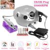 Acrylic Nail Drill Machine 25000RPM Electric Handpiece Glazing w/6 Bits Cuticle Grinder Manicure Pedicure Polishing File Kit for Nail Art