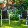 Rocking Chair Cushion 2 Pieces Back Seat Sets with Non-Slip Ties Polyester Fiber Filling Comfortable for Indoor Home Office Car