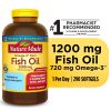 Nature Made Omega 3 Fish Oil 1,200mg One Per Day Softgels;  290 Count