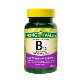 Spring Valley Vitamin B12 Timed-Release Tablets Dietary Supplement;  1,000 mcg;  60 Count