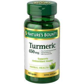 Nature's Bounty Turmeric Capsules;  Antioxidant Health;  450 mg;  60 Count