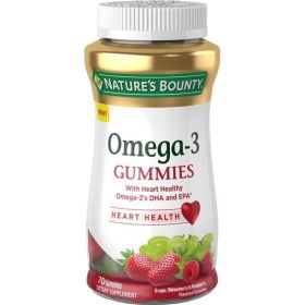 Nature's Bounty Omega-3 Gummies;  Multi-Flavored;  70 Count