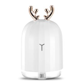 220ml Cool Mist Humidifier Ultrasonic Air Diffuser Atomizer w/7 Color Breathing Lights  Auto Off Office Home Yoga (Option: USBAirHumidifierDeer)