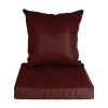 Outdoor Seat Cushion Set Waterproof Patio Furniture Cushion and Back Pillow Fade Resistant Deep Seat Set Chair Pad with Removable Cover for Chair Sofa