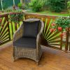 Outdoor Seat Cushion Set Waterproof Patio Furniture Cushion and Back Pillow Fade Resistant Deep Seat Set Chair Pad with Removable Cover for Chair Sofa