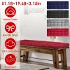 Bench Seat Cushion For Indoor Outdoor Furniture Non Slip Long Chair Cushion with Ties Strap Swing Cushion 51.18x19.68IN For Garden Patio Balcony Entr
