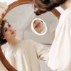 30X Magnifying Mirror With Light 3 Colors Dimmable Brightness Included Tweezer Scissor Travel Magnifying Makeup Mirror with Suction Cup 360° Adjusta