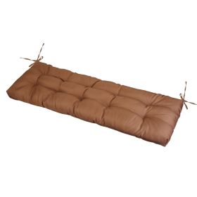 Bench Seat Cushion For Indoor Outdoor Furniture Non Slip Long Chair Cushion with Ties Strap Waterproof Swing Cushion 51.18x19.68IN For Garden Patio Ba (Option: PadWaterproof8Coffee)