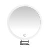 30X Magnifying Mirror With Light 3 Colors Dimmable Brightness Included Tweezer Scissor Travel Magnifying Makeup Mirror with Suction Cup 360° Adjusta
