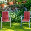 2Pcs Rocking Chair Cushion Upper And Lower Back And Seat Sets with Non-Slip Ties Polyester Fiber Filling Comfortable for Indoor Home Office Car