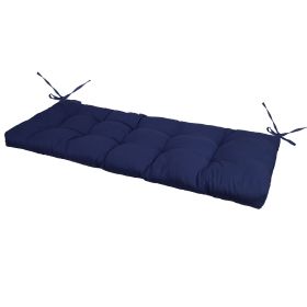 Bench Seat Cushion For Indoor Outdoor Furniture Non Slip Long Chair Cushion with Ties Strap Swing Cushion 51.18x19.68IN For Garden Patio Balcony Entr (Option: PadNormal8Navy)
